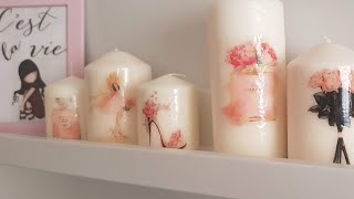 مشروع مربح/ طريقة بسيطة لتزيين الشموع بشكل احترافي وسهل DIY ideas crafts