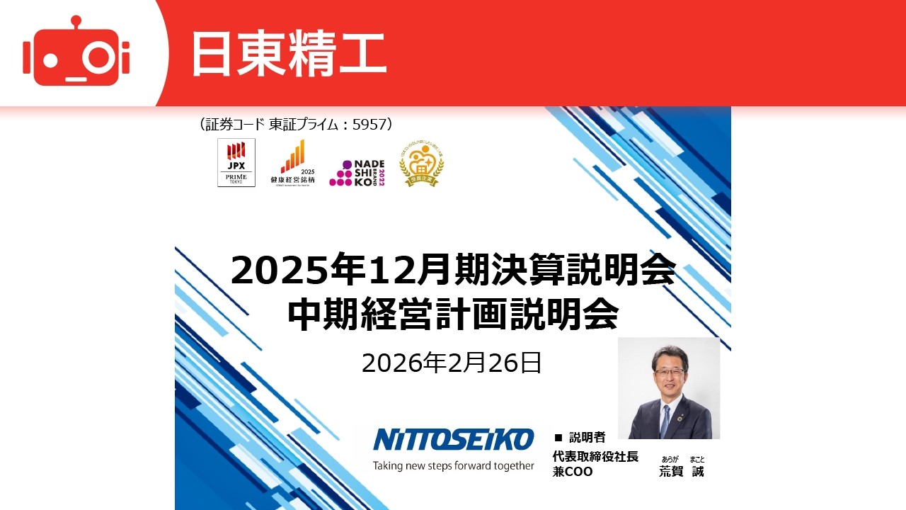 日東精工（5957） 2025年12月期決算説明