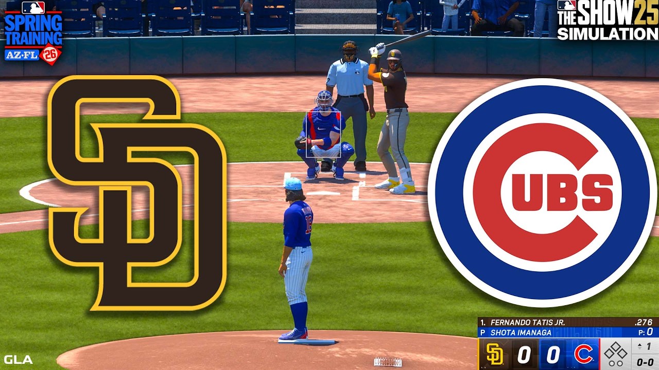 Padres vs. Cubs Simulation | Spring Training (2/24/2026) | Updated Rosters MLB The Show 25 PS5