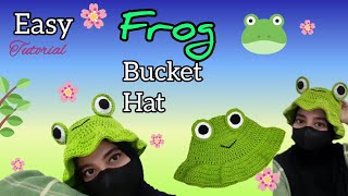 Topi Kodok | Crochet Frog Bucket Hat Tutorial