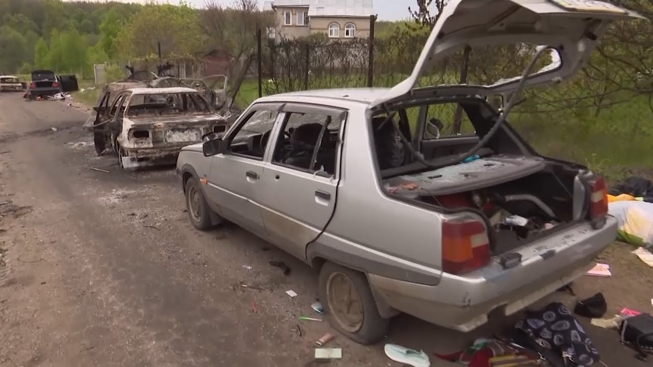 Konwój śmierci. Dramatyczne nagranie z okolic Charkowa