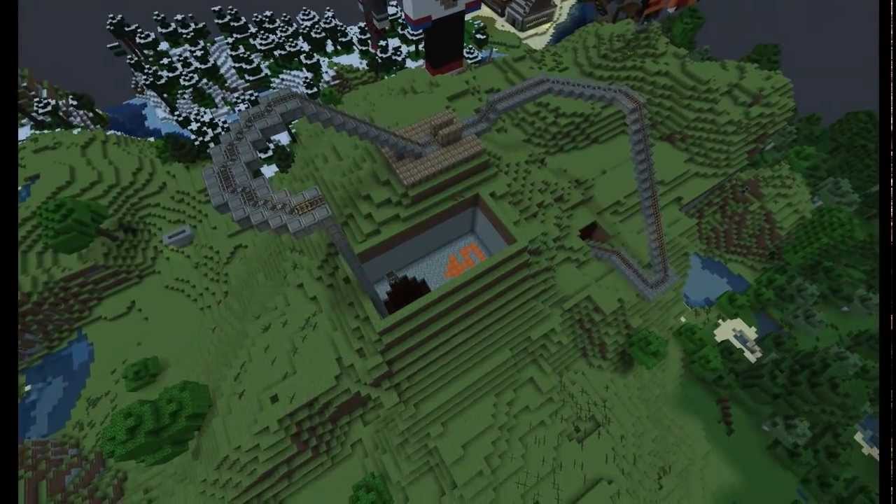 MINECRAFT  Alton Towers Rides  Oblivion and Thirteen 