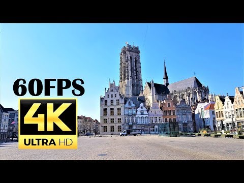 Walk in MECHELEN (MALINES), Belgium ??- 4K 60FPS