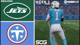 Madden NFL 27 | Jets at Titans Week 1 Simulation Highlights