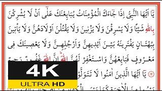00690 Mümtehine Sûresi 12-13. Ayetler - Muhammed Eyyup - محمد أيوب - (Yavaş Okuma)