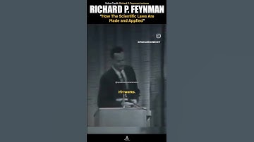 Richard Feynman explains how new laws of science are made. #richardfeynman #science