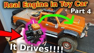 4 Stroke Engine In RC Car - IT DRIVES!!!