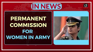 Permanent Commission For Women In Army - In News