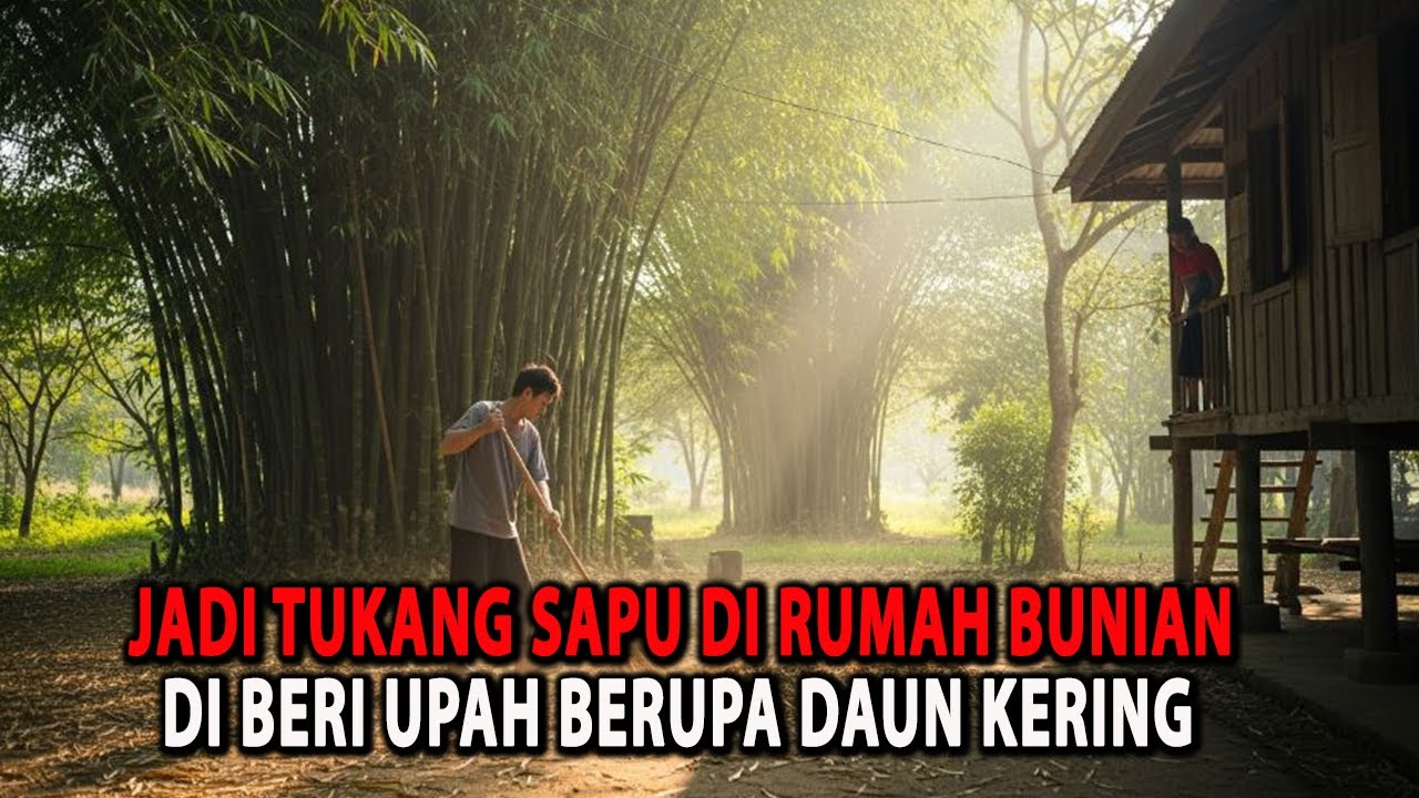 JADI TUKANG SAPU DI RUMAH BUNIAN SAAT AYAHNYA SEDANG SAKIT DI UPAH DENGAN DAUN KERING