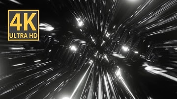 Abstract Background Video 4k VJ LOOP NEON Lights Black White Data Sci-Fi Tunnel Hypnotic Visual ASMR