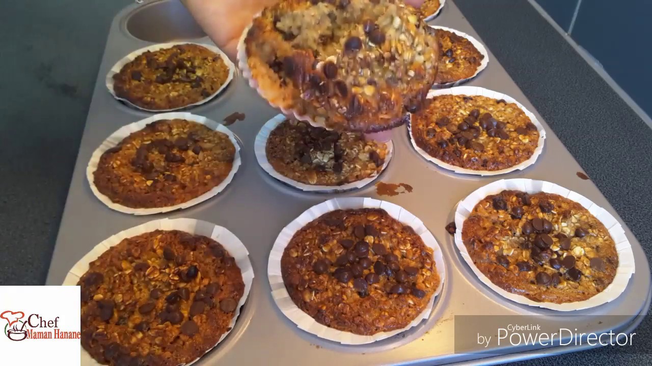 مافن أو كيك للأطفال صحي ولديد بدون دهون وبالشوفان 😉Healthy muffins