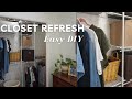 Closet refresh  from drab to fab  small shared closet mini makeover