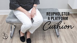 How to Reupholster a Platform Bench Cushion (Cushion Stapled to Backer Board)