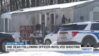 One person dead after being shot by officer, KSP says