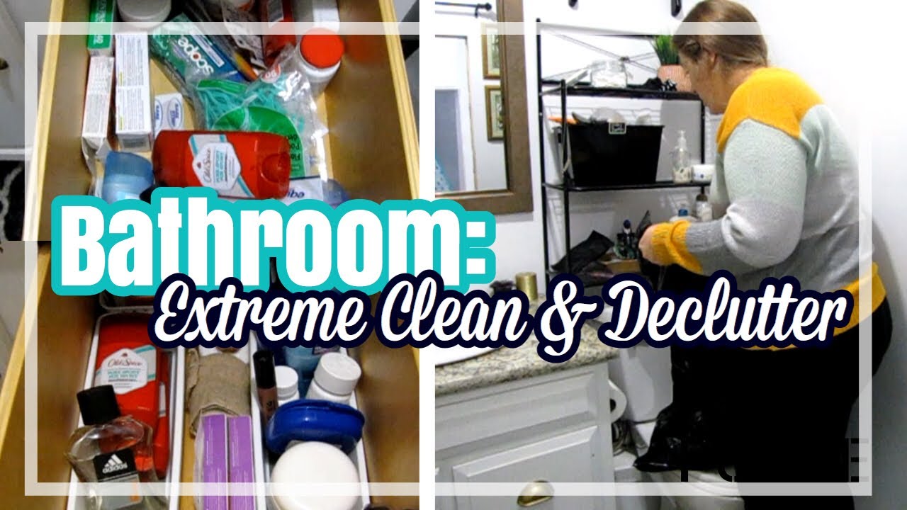 DOLLAR TREE BATHROOM ORGANIZATION // CLEAN AND DECLUTTER WITH ME