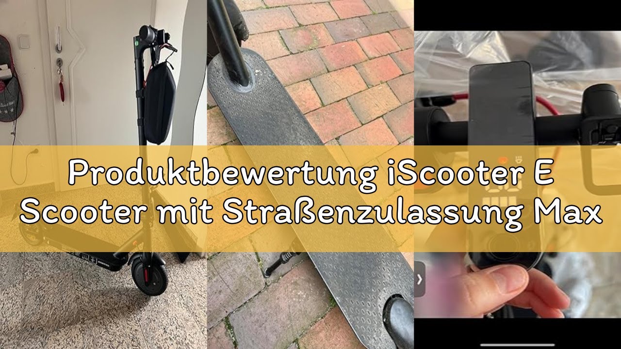 Produktbewertung iScooter E Scooter mit Straßenzulassung Max 30 km Reichweite, ABE Elektroroller Bel