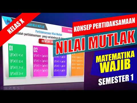 Konsep Pertidaksamaan Nilai