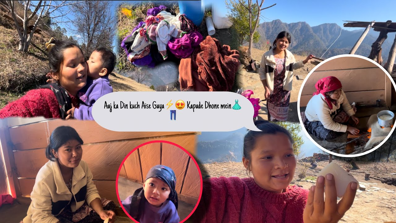 Aaj ka Din ⚡️🥰Gaya Kapde Dhone mein ￼👖👗//or Saar hi ki Maine Nani  Ne enjoy Khoob 😜😇￼