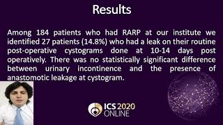 #142 Impact Of Urethrovesical Anastomotic Leakage Post RARP On Early And Late Continence Recover...