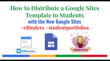 Publish and distribute a copy of a Google Site eBinder/portfolio template to students