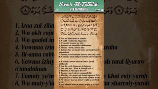 Quran: 99. Surah Az-Zalzalah (The Earthquake): Arabic and English translation HD