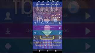 2017 சிறந்த Facebook Videos  Download Application | The Best FB Downloader Application 2017 screenshot 3