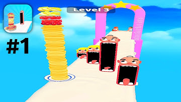 Pancake Run - All Levels Gameplay Android, iOS | Part 1 New Update Levels 1-4