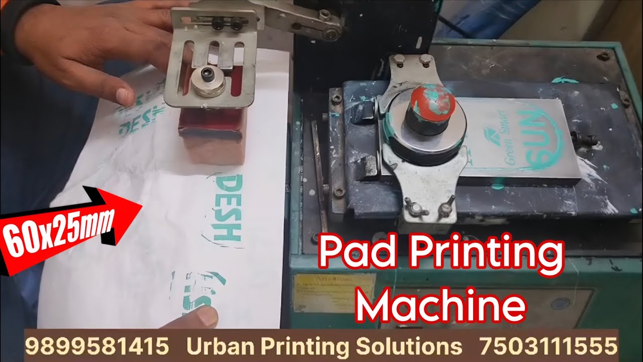 Large print in motrized pad printing machine