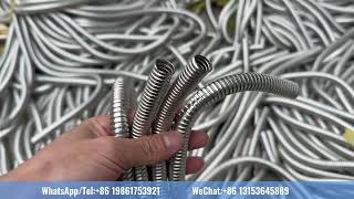 Shower hose stainless steel spiral hose display, no knot, no rust