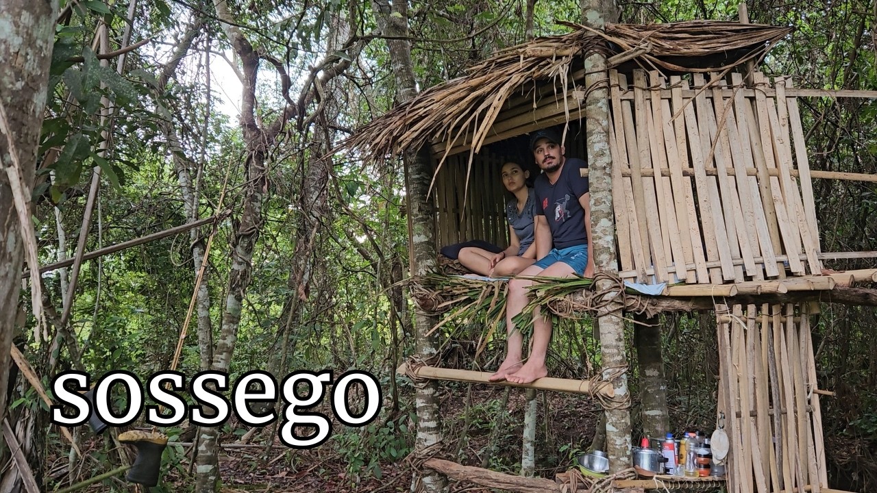 Reformamos nosso antigo ABRIGO RÚSTICO pescaria raiz 🎣com carne de panela com mandioca