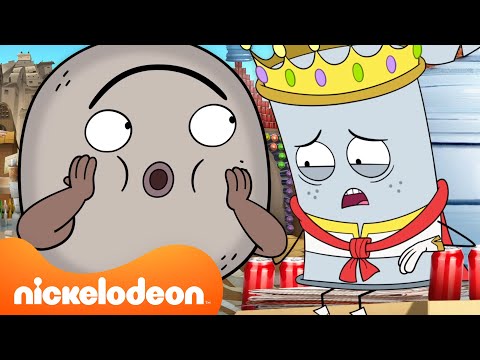 Rock Visits Recyclable Kingdom! ♻️🏰 | Rock, Paper, Scissors | Nickelodeon UK