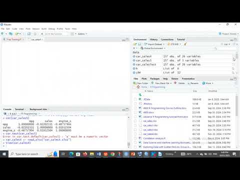 Data Analysis in  R   Multiple Variable Correlation Analysis