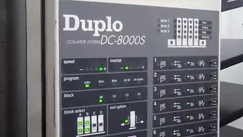 DUPLO DC8000S TWIN TOWER COLLATOR BOOKLETMAKER