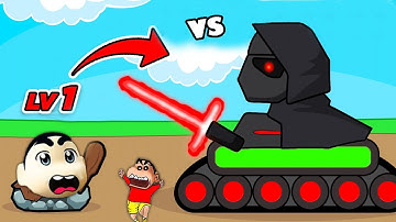 NOOB vs PRO vs HACKER in MERGE MASTER TANKS Part 2 with SHINCHAN and CHOP