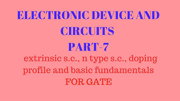 electronic device and circuit part 7,extrinsic s.c. n type s.c., doping profile