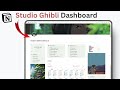 Studio Ghibli Dashboard | Notion Aesthetic Board | Organize your life Now