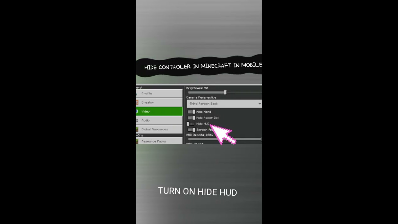 HOW TO HIDE CONTROLLER IN MINECRAFT MOBILE Shorts Minecraft Gaming