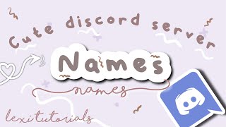 20+ cute discord server names | Discord Tutorial