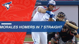 Kendrys morales hits a home run in seven straight games from august
19-26, setting blue jays' record the process about major league
baseball: le...