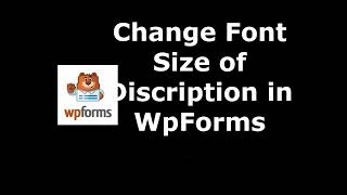 Method to Set Description Font Size in WpForms