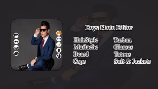 Boys Photo Editor,Hair Style,Men Suit,Beard,Tatoo,Boy Photo editing app screenshot 1