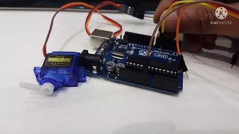 Servo motor controlled by ultrasonic sensor  using arduino