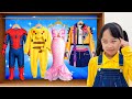 Eric Lily & Alexa's Secret Costumes at School! Funny Kids Story
