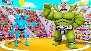 Roblox Sumo Battle Between Oggy And Jack In Sumo Wrestling Simulator | Rock Indian Gamer | screenshot 4