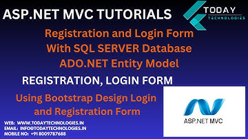 Login and Registration Form in ASP.NET MVC with SQL Server Database, using Bootstrap create Login
