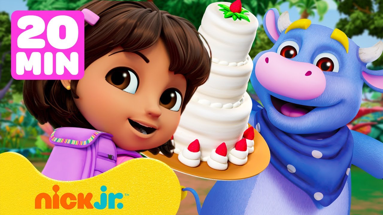 NUOVE avventure di Dora con gli animali! 🐮🎂 | Compilation di 20 minuti | Nick Jr. Italia