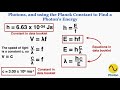 Photon Energy and Planck Constant Quiz