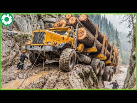 The Most Extreme Moments of Logging Trucks | Biggest Heavy Machinery Machines - The Engine