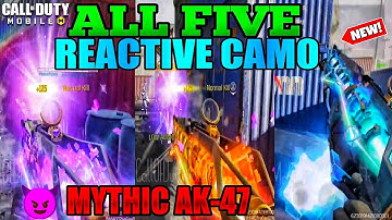 Mythic Ak-47-Radiance - All 5 Reactive Camo With Kill Effects || Call of Duty Mobile