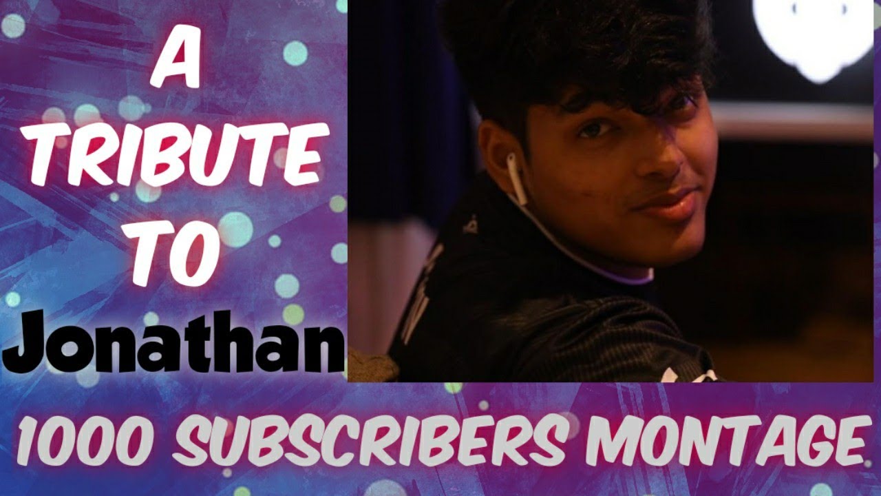 1000 Subscribers Special Montage | No show off only skills | Tribute to Jonathan | Pubg mobile